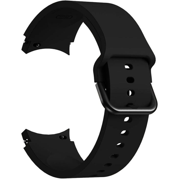 Samsung Galaxy Watch 5 40 mm için Kordon Solid Silicone Band Siyah