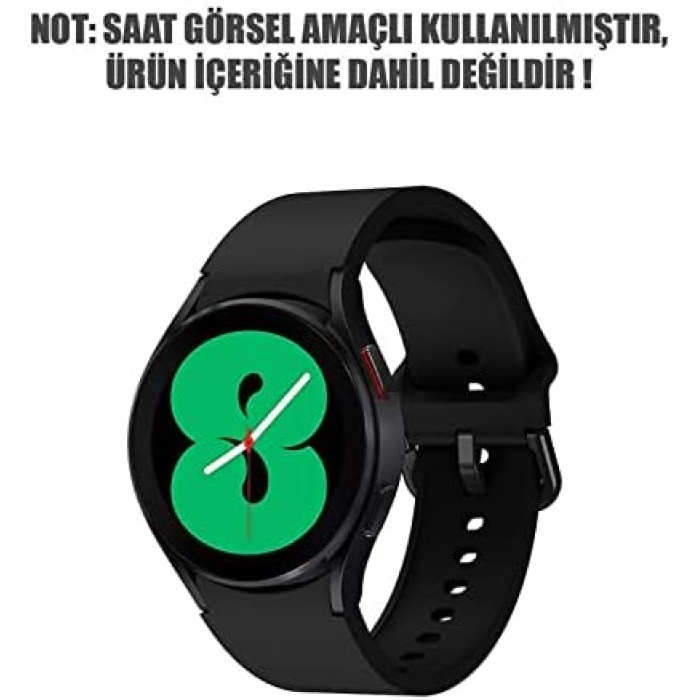 Samsung Galaxy Watch 5 40 mm için Kordon Solid Silicone Band Siyah