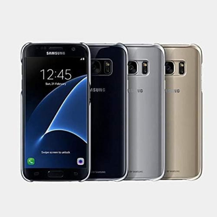 Galaxy S7 Cep Telefonu Kılıfı, Şeffaf Altın
