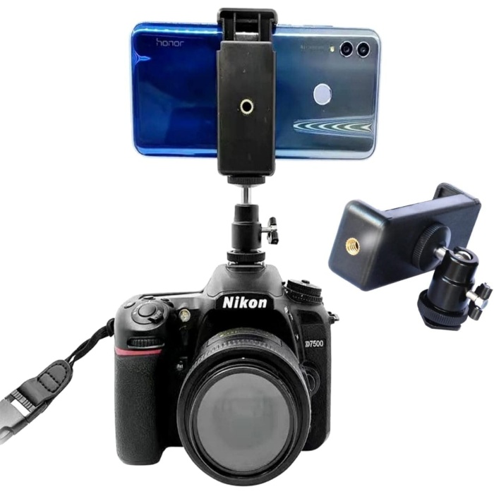 Cep telefonu klipsi tutucu, metal cep telefonu tutucu klipsi 360° bilyalı başlık 1/4 inç dişli, fotoğraf severler için hafif, sağlam