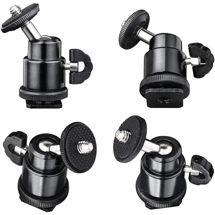 Cep telefonu klipsi tutucu, metal cep telefonu tutucu klipsi 360° bilyalı başlık 1/4 inç dişli, fotoğraf severler için hafif, sağlam