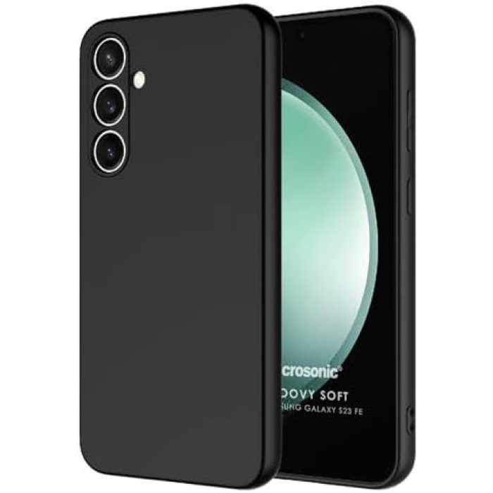 Samsung Galaxy S23 FE için Kılıf Groovy Soft Siyah [Galaxy S23 FE ile Uyumlu Kılıf - Siyah]