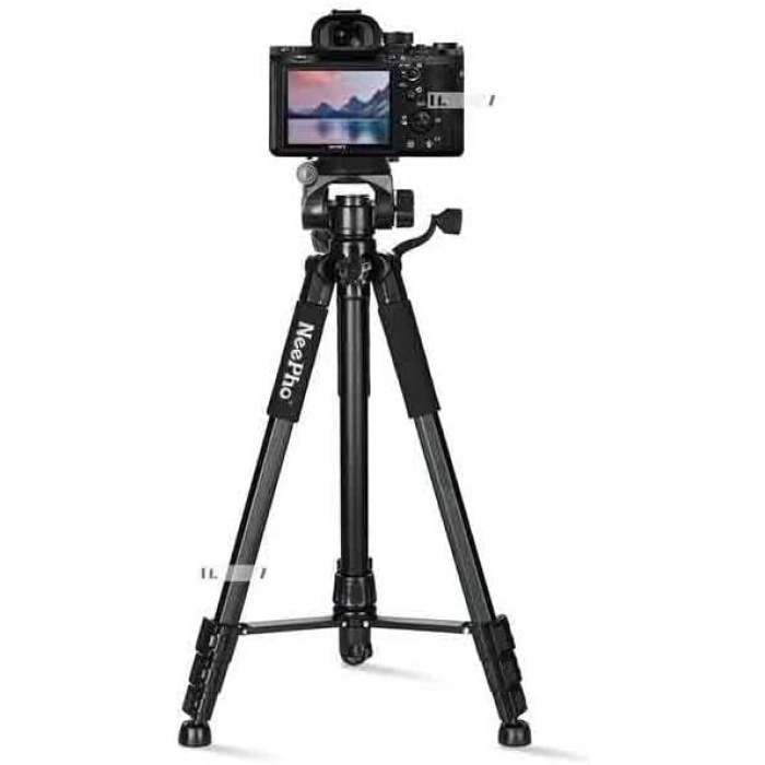 Kamera Tripodu Kalın Gövdeli Sağlam Aliminyum Profesyonel Telefon Tutucu Çantalı 175 Cm Tripod Neepho F8850 Bluetooth Kumandalı 175cm