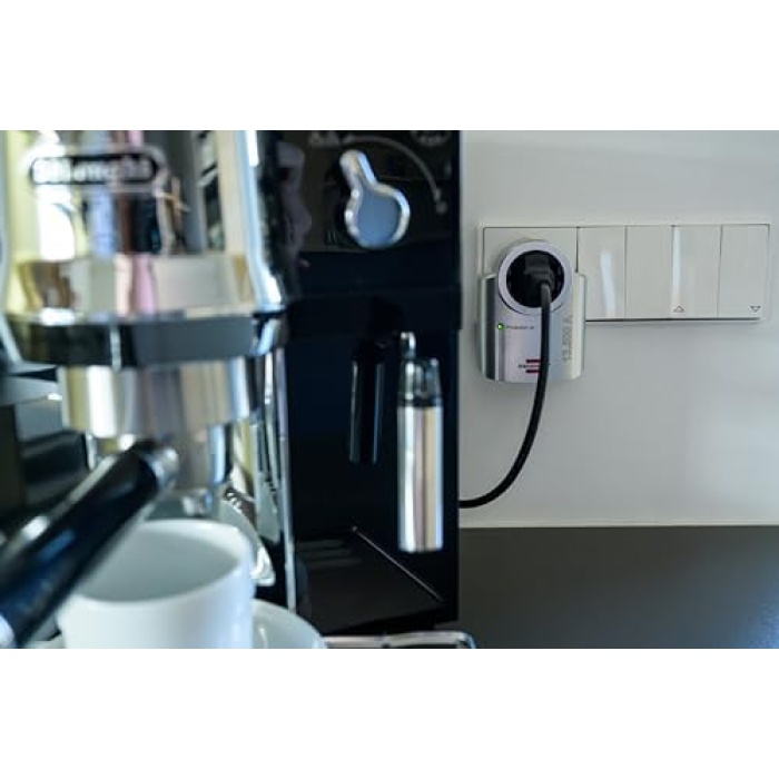 Primera-Line, priz adaptörü ile yüksek gerilim koruması için (adaptör yıldırım koruması olarak elektronik cihazlar) renk: Gümüş/siyah 1 Adapter Siyah, Gümüş 1506950