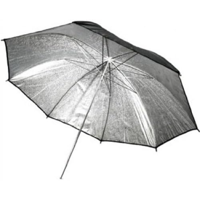 Stüdyo Reflektör Şemsiyesi 101 cm 40 inç Gümüş Siyah