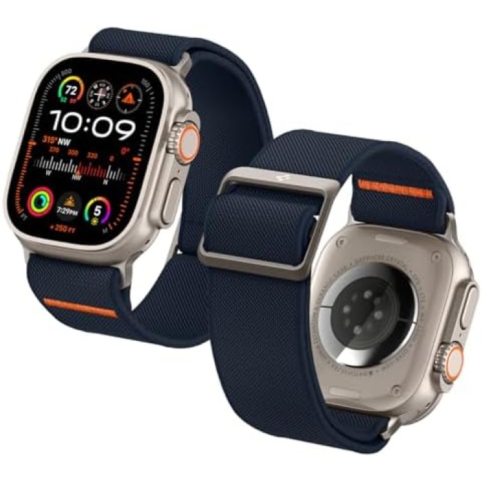 Apple Watch 49mm Ultra 2/1-46mm Seri 10-45mm Seri 9/8/7-44mm Seri SE2/SE/6/5/4 Kordon Kayış Band Lite Fit Ultra Navy - AMP05984