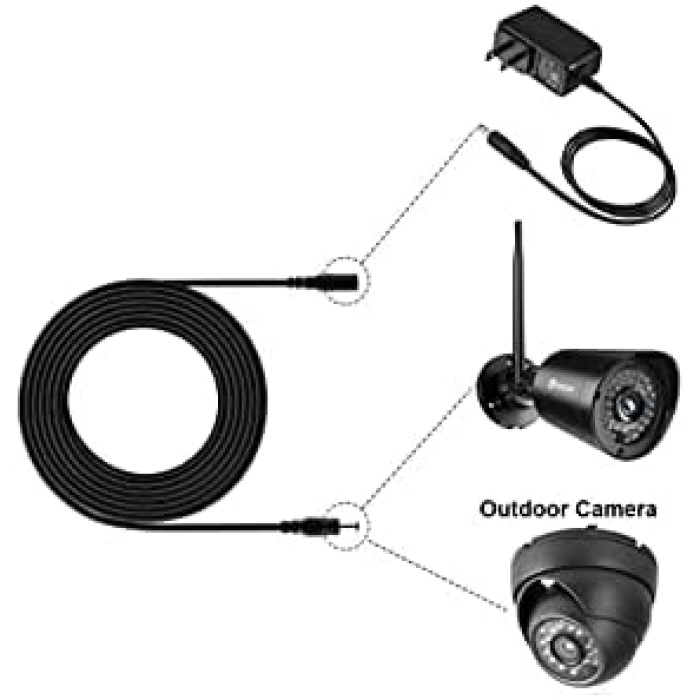 Dc Adaptör Uzatma Kablosu 2 Metre 5.5mm x 2.1mm Dişi Erkek Modem Uzatma 4383