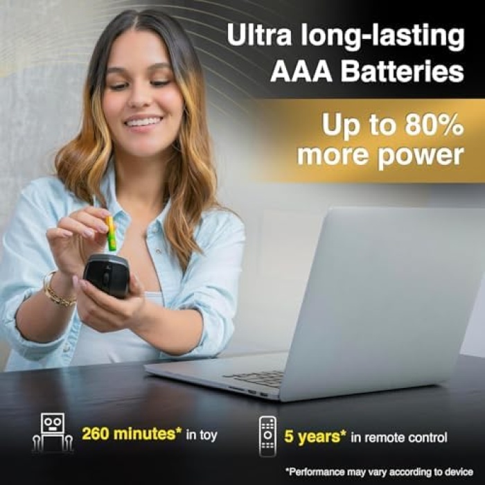 Batteries 24Au Ultra Alkalin Lr03/E92/Aaa Ince Kalem Pil, 1.5 Volt, 2Li Kart