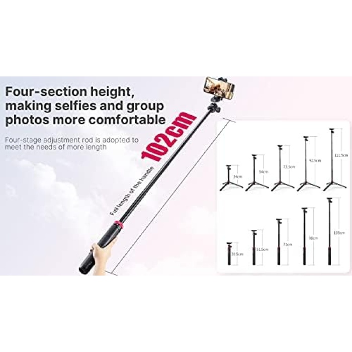 MT-44 Uzatılabilir Vlog Tripod Beyaz