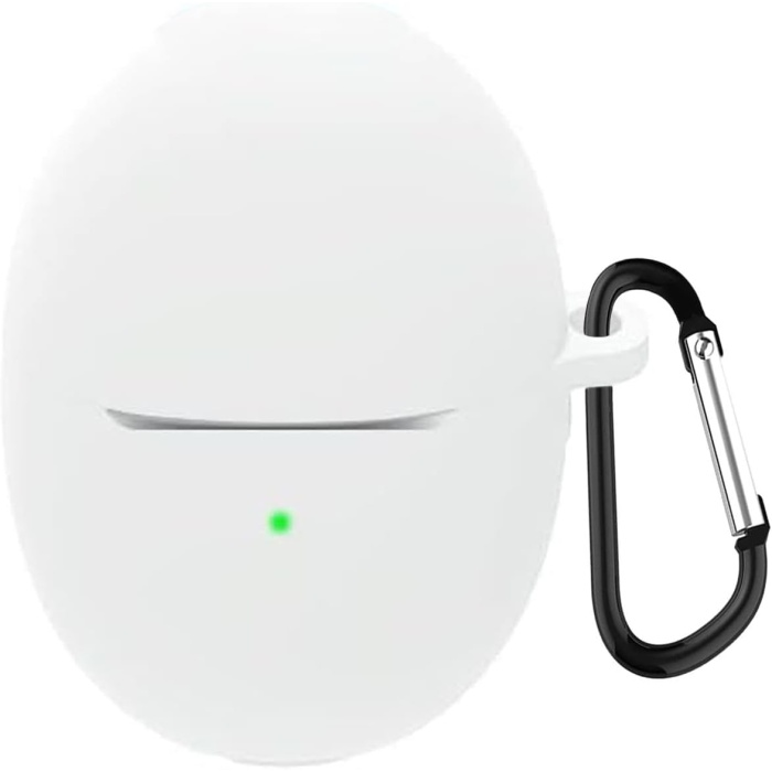 Huawei FreeBuds 5 için Kılıf Mat Silikon Beyaz [FreeBuds 5 ile Uyumlu Kılıf - Beyaz]