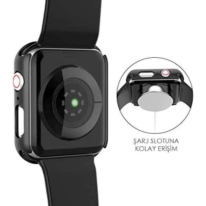 Apple Watch Series 7 41mm için Kılıf Matte Premium Slim WatchBand Gümüş [Watch Series 7 41mm ile Uyumlu Kılıf - Gümüş]