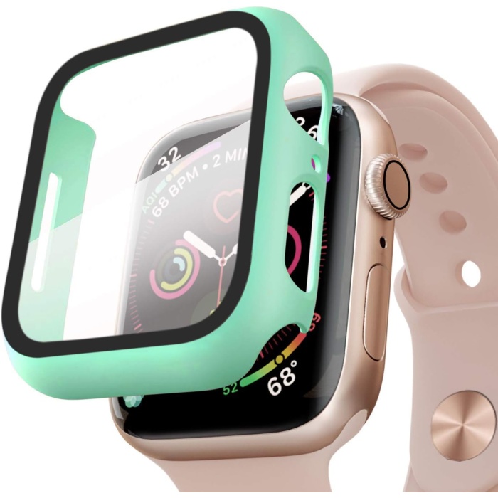 Apple Watch Series 4 44mm Kılıf Matte Premium Slim WatchBand Mint Yeşili