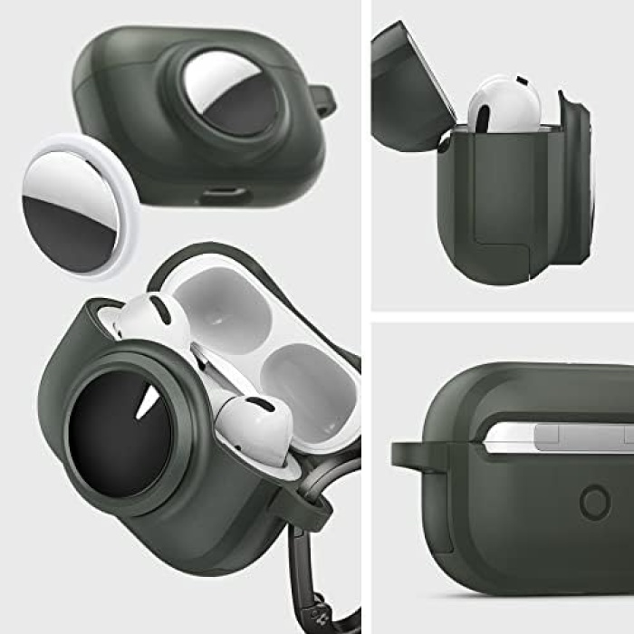 AirPods Pro (1. nesil) / AirTag için Kılıf Tag Armor Duo Military Green - ACS04391