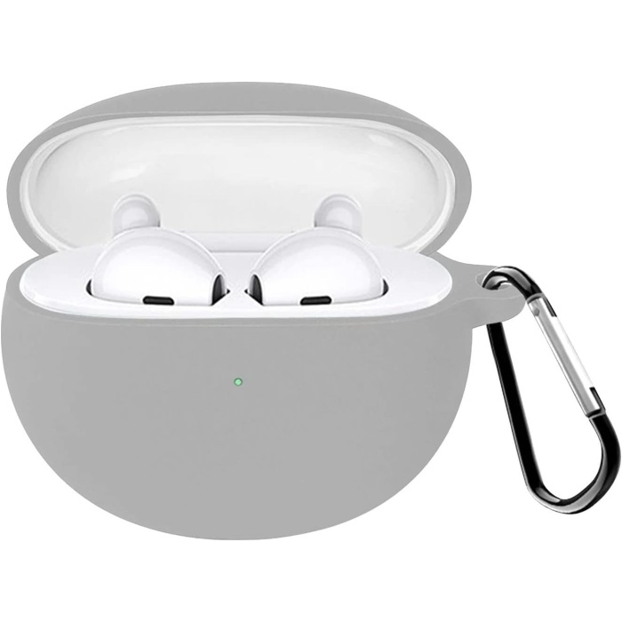 Kulaklık Kılıf Silikon Kancalı Kılıf Gri Oppo Enco Air ile Uyumlu ürün