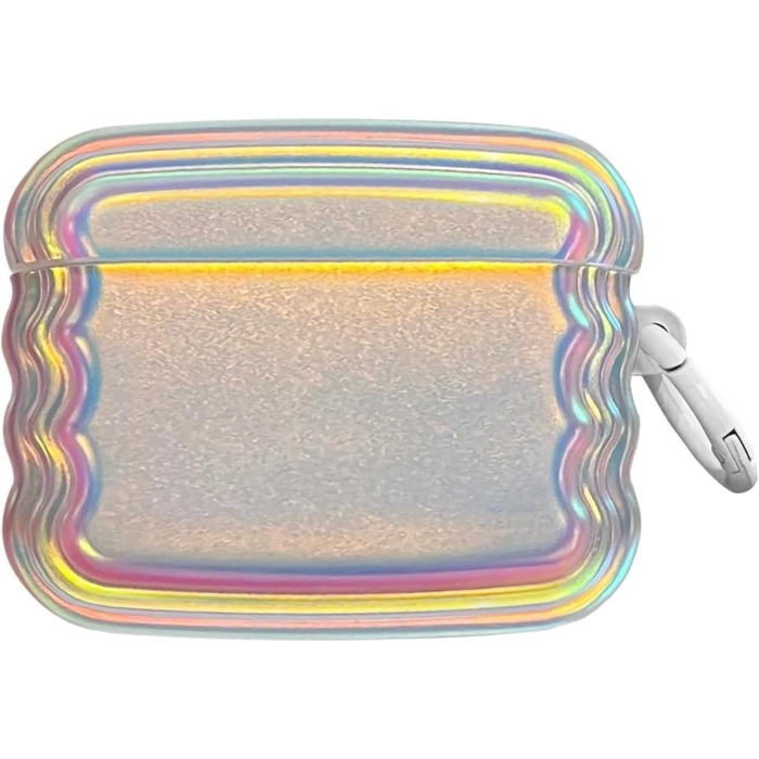 Airpods 4.Nesil/ANC Kılıf Zigzag Hologram Çok Renkli [AirPods 4 ile Uyumlu Kılıf - Çok Renkli]