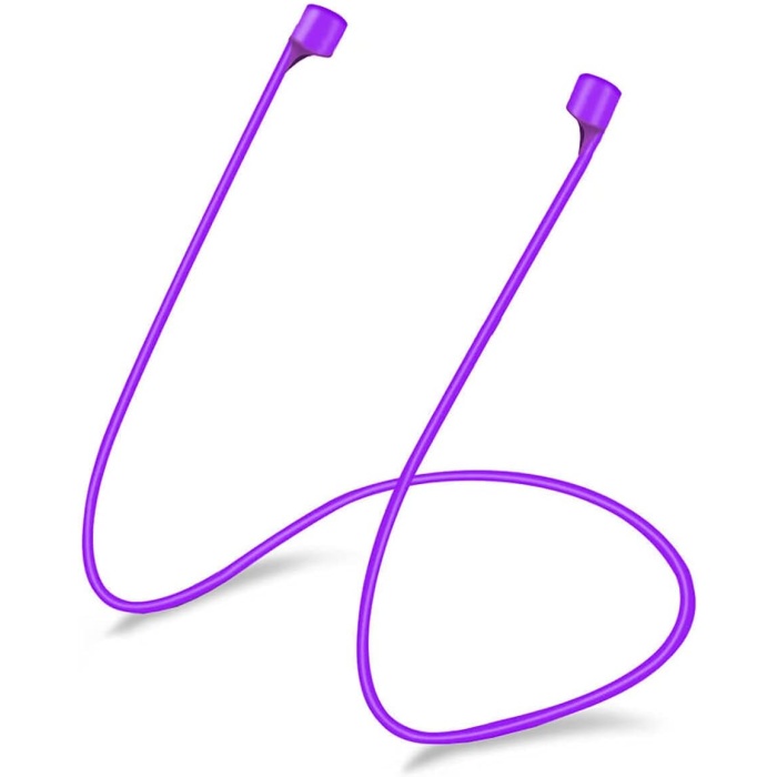 Apple AirPods Pro için Manyetik Mıknatıslı Kulaklık İpi Mor [AirPods Pro ile Uyumlu Kılıf - Mor]