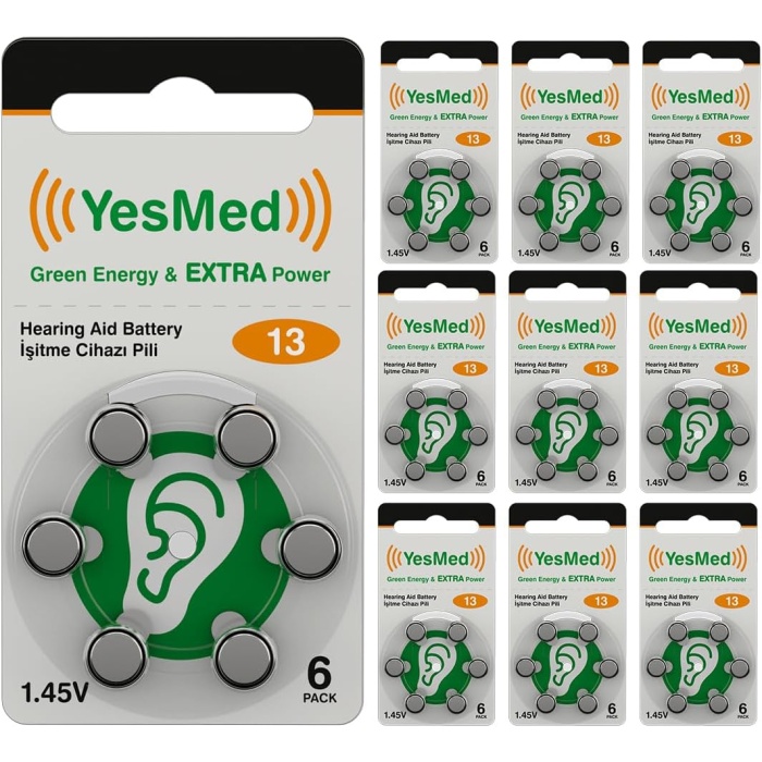 Extra Power 13 Numara İşitme Cihazı Pili (10 Paket x 6 Adet = 60 Adet Pil)