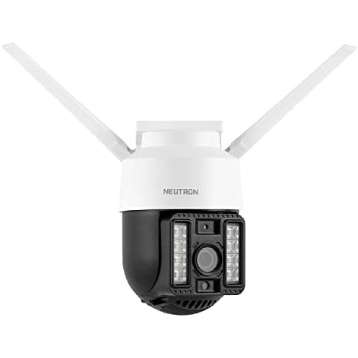 Gece Görüşlü Led Işıklı 360° Dönebilen Alarmlı 1080p/2K Görüntü Kaliteli Ptz Dış Ortam Kamerası - 1920x1080p Video Kaydı - Su Geçirmez - App Ile Kontrol NTL-PT-02WOD
