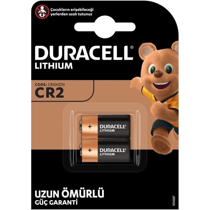 CR2 Yüksek Güçlü Lityum Pil (2’li Paket) 3V (CR15H270) Alarm Sistemi Hareket Dedektörlerinde, Dijital Termometrelerde, LED Işıklarda, Elektronik Cihazlarda Kullanım İçin