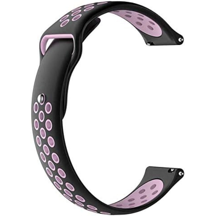 Garmin Approach S40 Delikli Spor Silikon Kordon Siyah Pembe