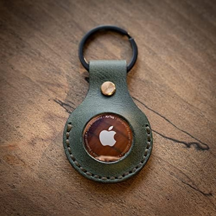 X design Apple Airtag Anahtarlık Kılıf, Airtag Kılıf, Gerçek Deri Airtag Kılıfı, Airtag Deri Anahtarlık, S takip cihazı, Kaliteli Airtag Kılıf, Orijinal Deri Airtag Kılıf (Okyanus Yeşili)