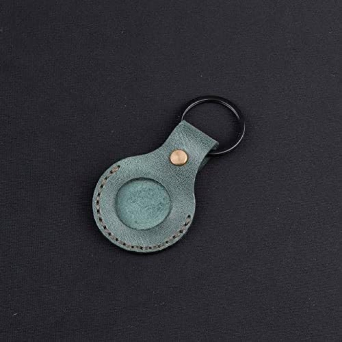 X design Apple Airtag Anahtarlık Kılıf, Airtag Kılıf, Gerçek Deri Airtag Kılıfı, Airtag Deri Anahtarlık, S takip cihazı, Kaliteli Airtag Kılıf, Orijinal Deri Airtag Kılıf (Okyanus Yeşili)