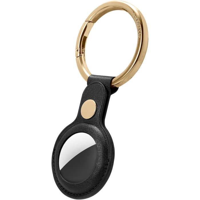 Spigen Ciel AirTag Kılıf Basic Leather Black - AMP01836