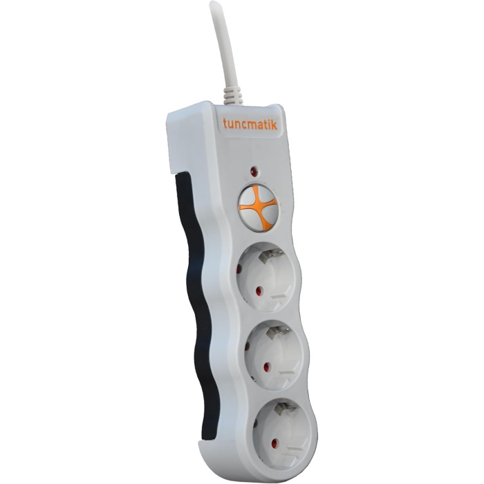 TSK19009 POWERSURGE 3-SURGE PROTECTION PLUG-1050 JOULE-WITH CABLE BEYAZ