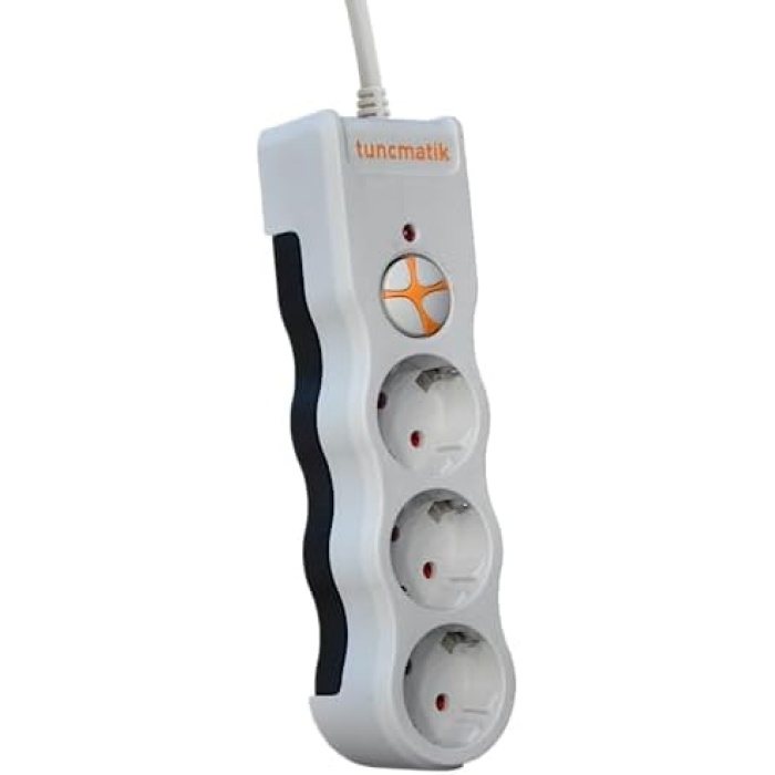 TSK19009 POWERSURGE 3-SURGE PROTECTION PLUG-1050 JOULE-WITH CABLE BEYAZ