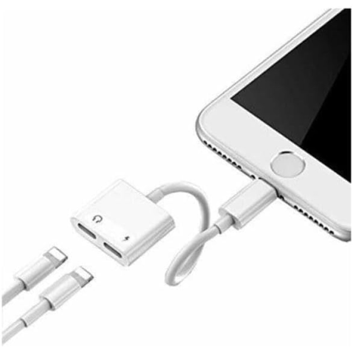 Mobile İPhone 13-12-11- X Plus Lightning Kulaklık +Şarj Usb Adaptörü BEYAZ
