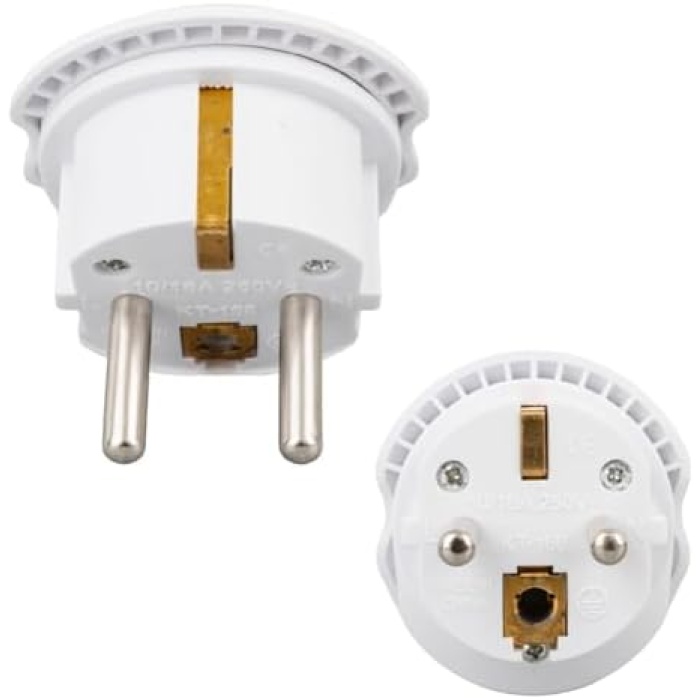2 ADET Evrensel Uluslararası Priz Fiş Adaptör Çevirici 16A 250V Seyahat fişi Dönüştürücü Adaptörü, 200den fazla ülkede ABD/Avustralya/UK, CE sertifikalı