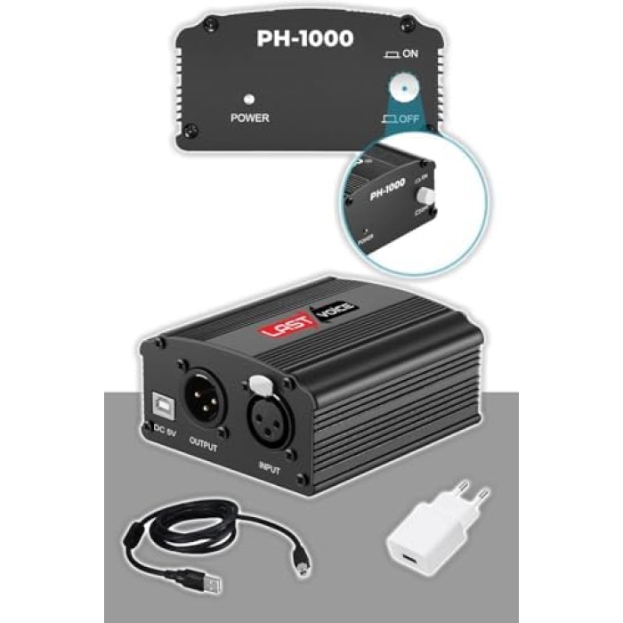 CX1-PH Kondanser Stüdyo Mikrofon Phantom Power Kulaklık Stand Full Set
