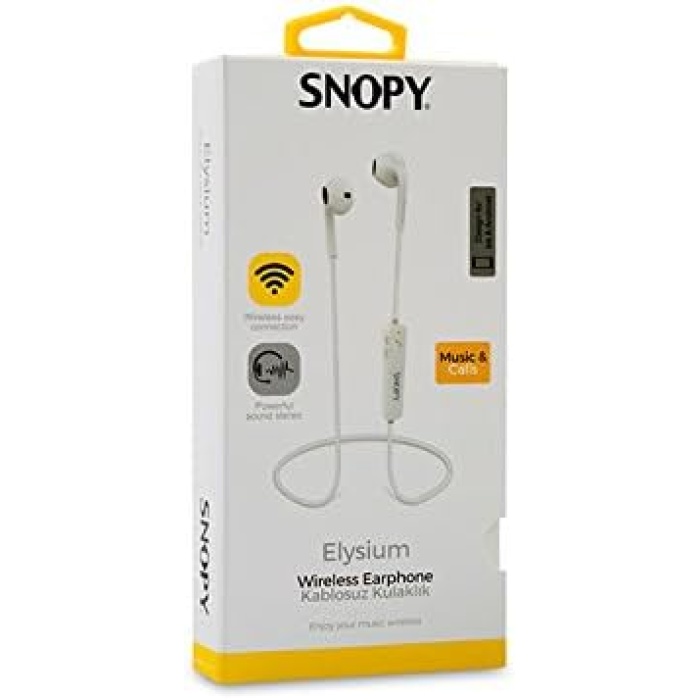 SNOPY SN-BT160 Elysium Beyaz Mobil Telefon Uyumlu Bluetooth Kulak içi Kulaklık & Mikrofon