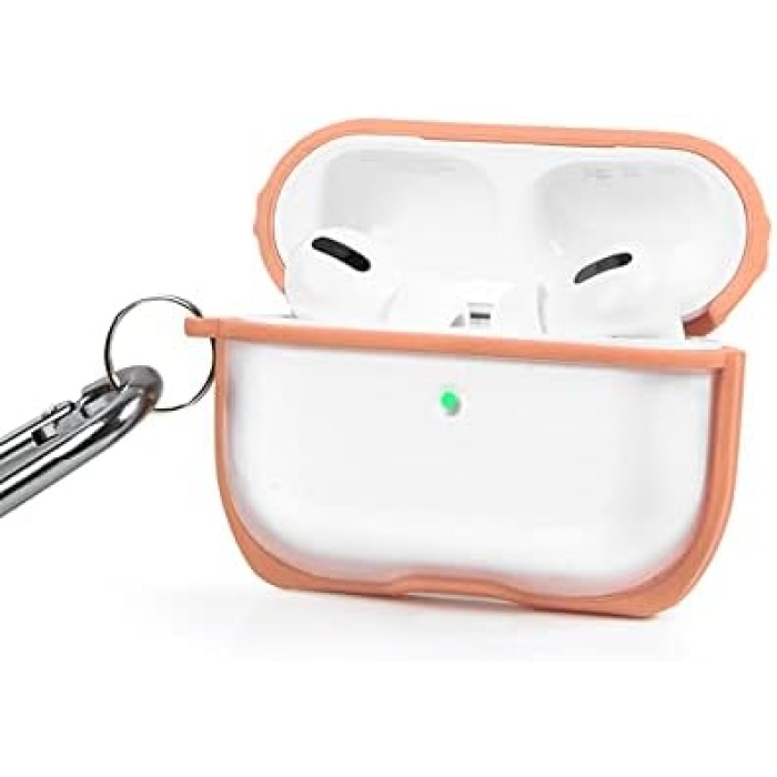 Apple AirPods Pro Kılıfı, Krem Çizgili, Transparan