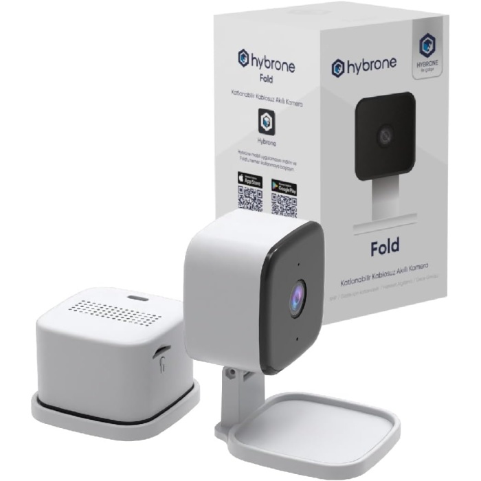 Fold Katlanabilir Wi-Fi Akıllı Kamera, İnsan Algılama, Çift Yönlü Sesli Görüşme, Hareket Algılama, Siren Özelliği, Uzaktan Kontrol