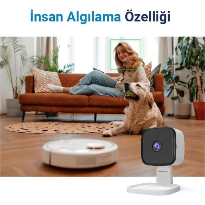 Fold Katlanabilir Wi-Fi Akıllı Kamera, İnsan Algılama, Çift Yönlü Sesli Görüşme, Hareket Algılama, Siren Özelliği, Uzaktan Kontrol