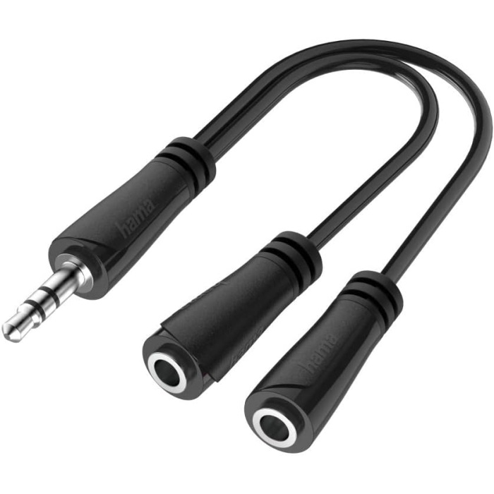 Adaptör 3.5mm Stereo Fiş - 2x3.5mm Soket Stereo