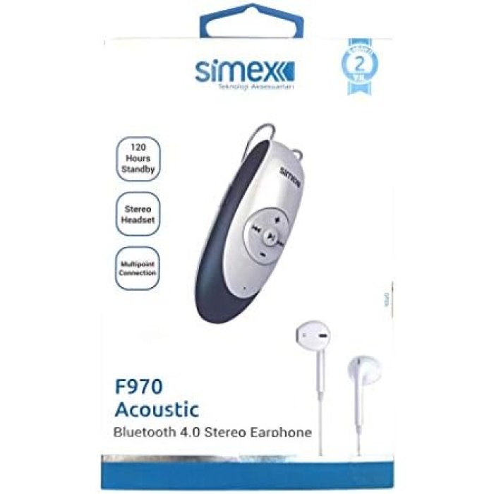Mikrofonlu Bluetooth Kulaklık Stereo Beyaz F970