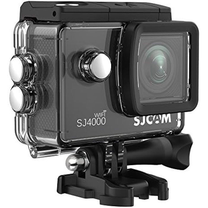 SJ4000 WiFi 4K UHD 156° 2” Geniş Ekran H.265 900mAh Hareket Algılama 30 Metre Su Geçirmez Kılıflı Aksiyon Kamerası Siyah