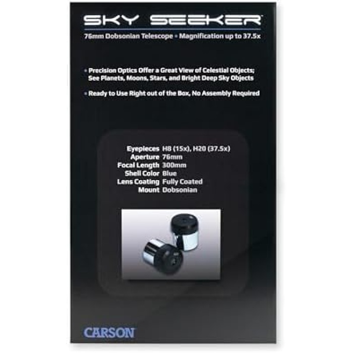 SkySeeker Dobsonian Montajlı Newton Reflektör Teleskopu, 15-37.5X, Mavi (JC-200)
