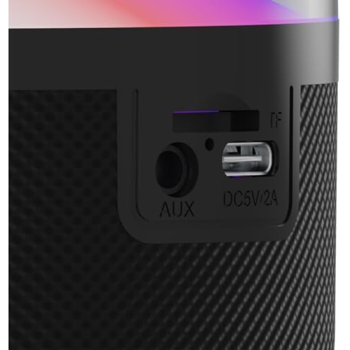 LABS BF24 Surround 360 RGB Bluetooth Hoparlör Siyah 1200 mAh, Taşınabilir,
