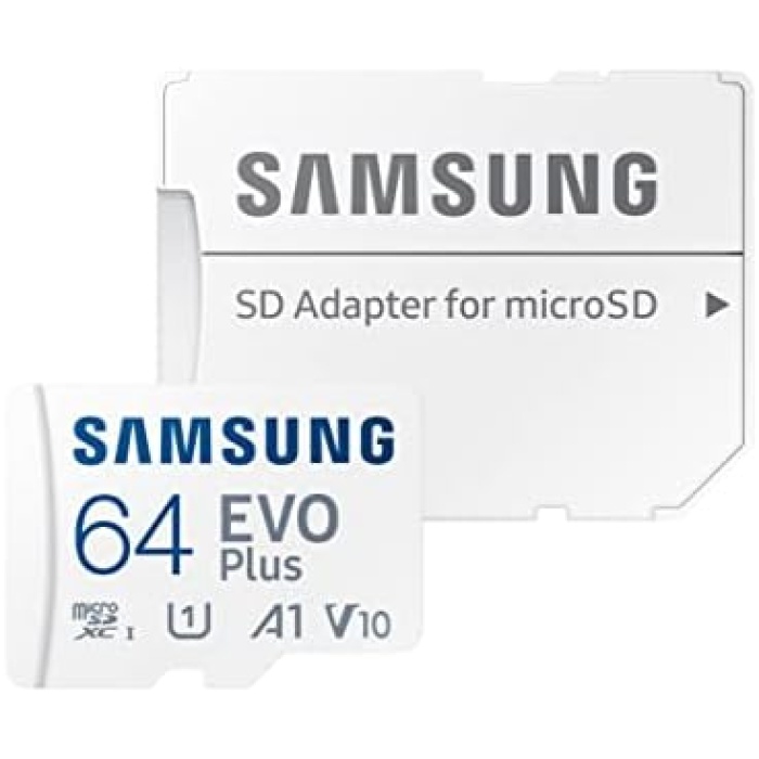 Evo Plus 64GB SDXC U1 Sınıf 10 A1 130MB/s Micro SD Bellek Kartı Adaptörlü 2021 Sürümü (MB-MC64KA/EU)