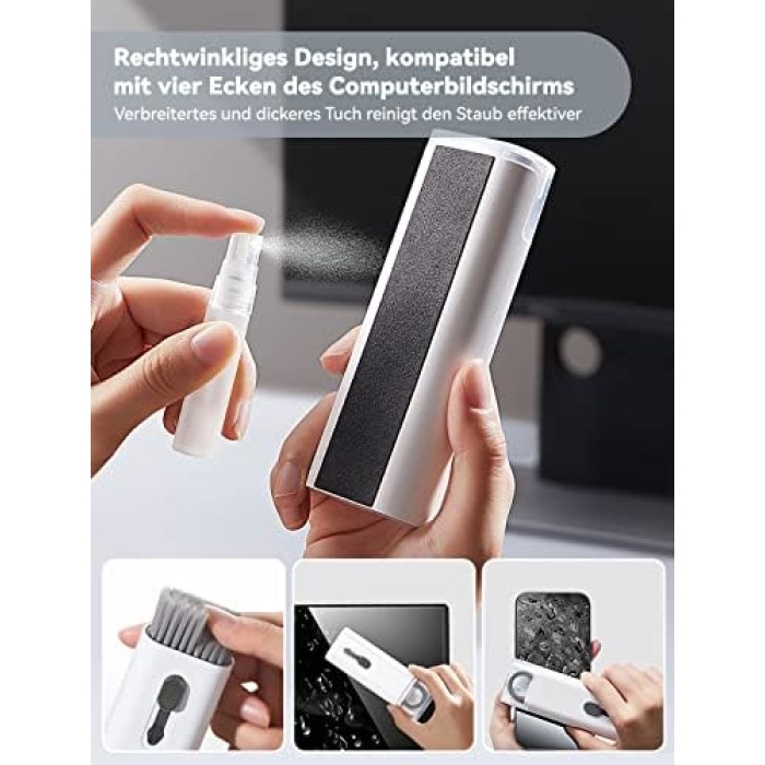7nansi 1 arada temizleme seti, fırçalı klananye ekran temizleyici, AirPods Pro için temizleme kalemi, dizüstü bilgisayar, telefon, bilgisayar monitörü, bilgisayar nane kamera objektifi için çok fonksiyonlu temizleme kiti, Beefeta