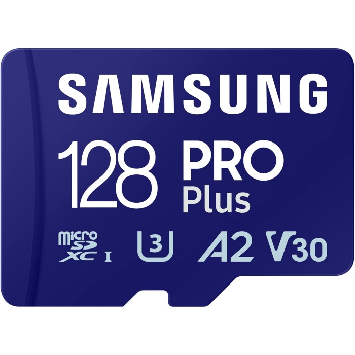PRO Plus 128GB microSDXC Bellek Kartı, 180MB/s Okuma, 130MB/s Yazma, UHS-I, U3, V30, A2, SD Adaptörlü