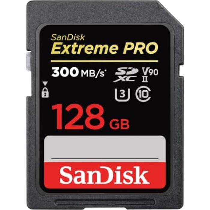 Extreme PRO SDHC UHS-II Hafıza Kartı V90 128 GB (300 MB/s, 8K, 4K ve Full-HD Video Kaydı, RescuePRO Deluxe, Darbeye Dayanıklı, Isıya Dayanıklı, Su Geçirmez ve Röntgen Korumalı)