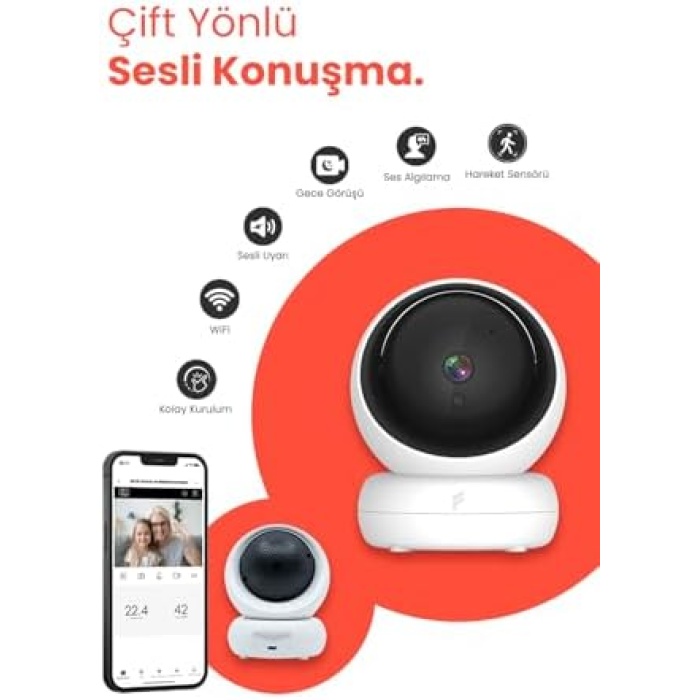 Güvenlik Ev Bebek Kamerası - Akıllı İç Ortam Ptz İp Kamera