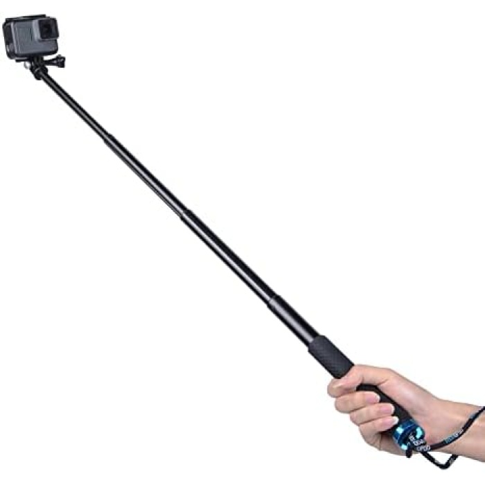 Selfie Çubuğu, 28 inç/71 cm Uzatma Çubuğu Kompakt El Kavrama Ayarlanabilir Kutup Su Geçirmez Monopod GoPro Hero 12 11 10 9 8 7 6 5 4 Oturum AKASO DJI Osmo Aksiyon ve Daha Fazlası ile Uyumlu