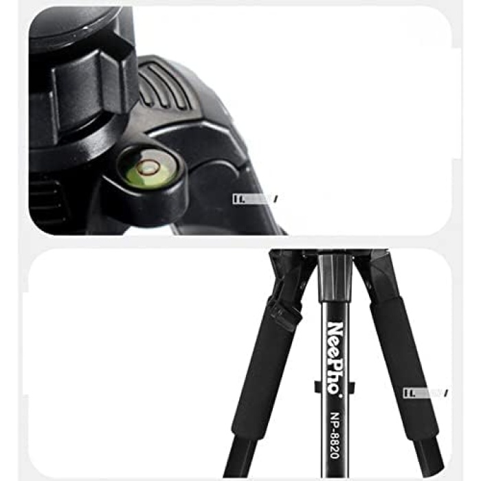 Tripod Kalın Sağlam Aliminyum Kalın Gövdeli Profesyonel Telefon Tutucu Çantalı 150 Cm Tripod Neepho F8820