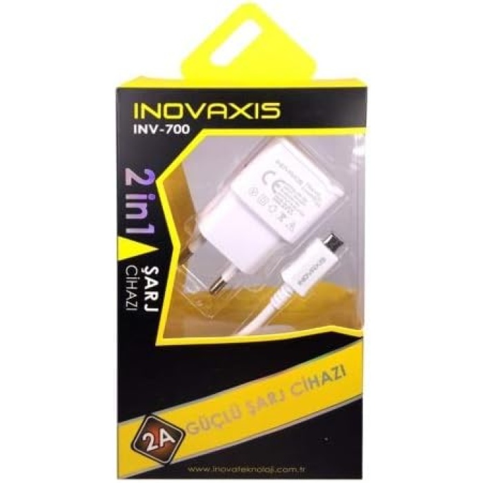 Lg Q6 Şarj Cihazı + Micro Usb Data Kablosu, Beyaz, 2A inv-700