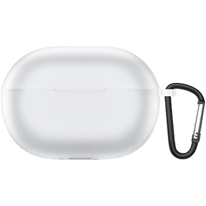 Huawei FreeBuds Pro 2 için Kılıf Askılı Mat Silikon Buzlu Mat Şeffaf [FreeBuds Pro 2 ile Uyumlu Kılıf - Mat Beyaz]